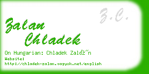 zalan chladek business card